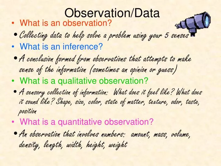observation data