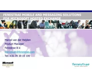 FENESTRAE MOBILE AND MESSAGING SOLUTIONS FOR MICROSOFT HOSTED EXCHANGE