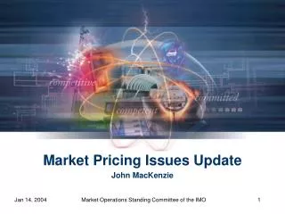 Market Pricing Issues Update John MacKenzie