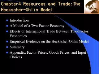 Chapter4 Resources and Trade:The Heckscher-Ohlin Model