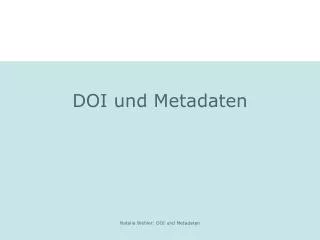 doi und metadaten