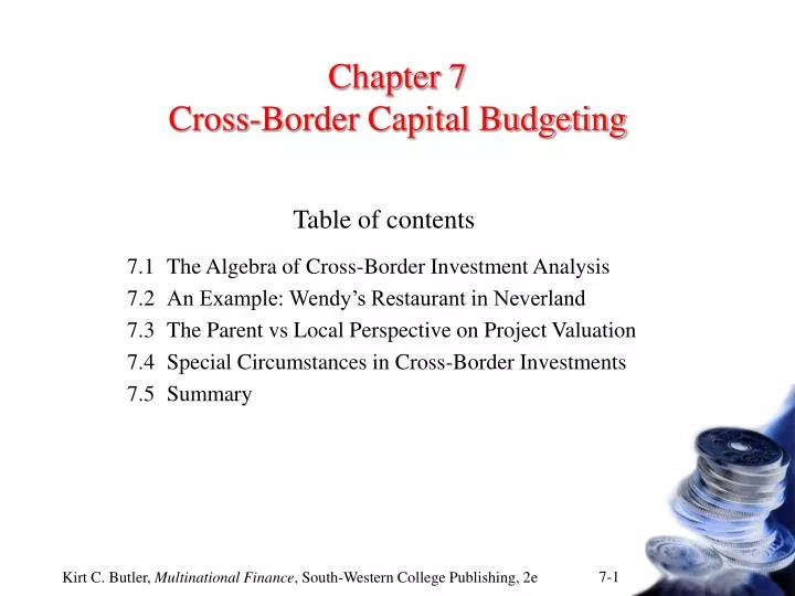 chapter 7 cross border capital budgeting