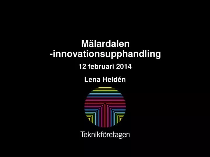 m lardalen innovationsupphandling