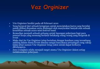 vaz orginizer