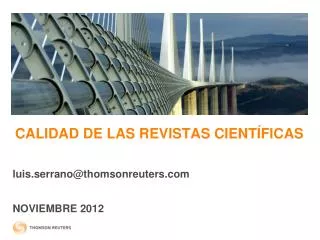 calidad de las revistas cient ficas