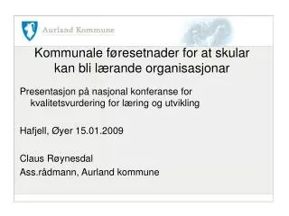 kommunale f resetnader for at skular kan bli l rande organisasjonar