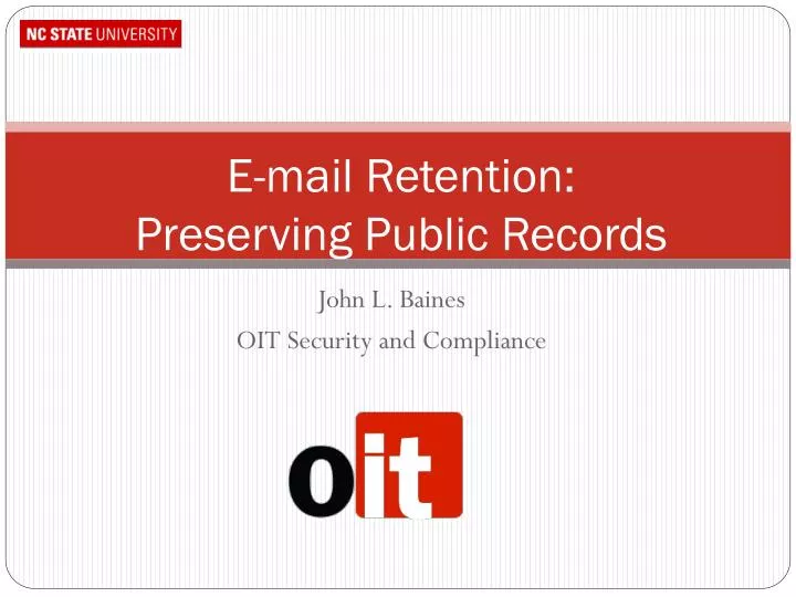 e mail retention preserving public records