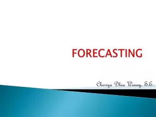 forecasting