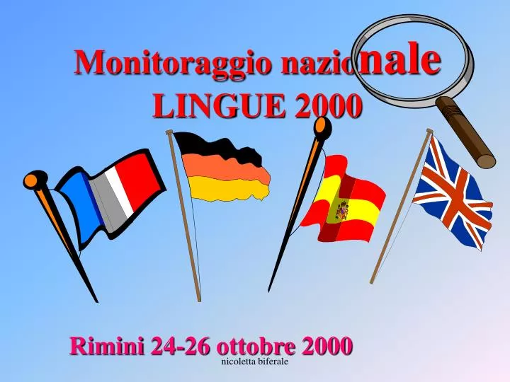 monitoraggio nazio nale lingue 2000