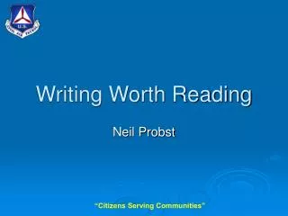 Writing Worth Reading