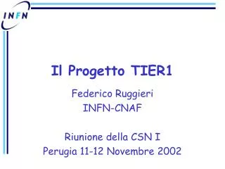 il progetto tier1