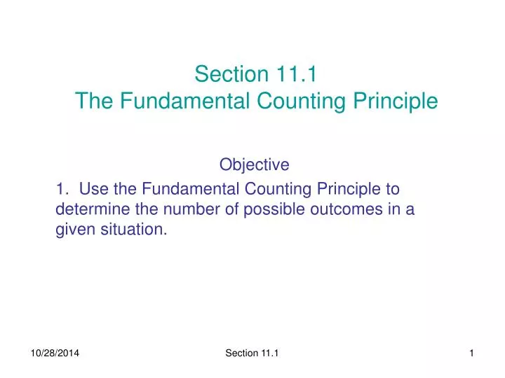 section 11 1 the fundamental counting principle