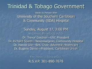 Trinidad &amp; Tobago Government