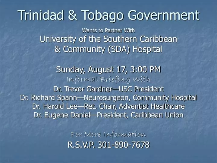 trinidad tobago government