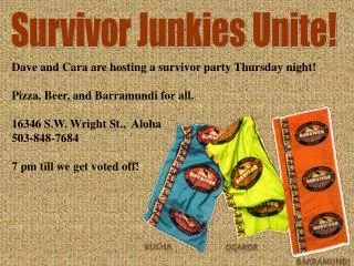 Survivor Junkies Unite!