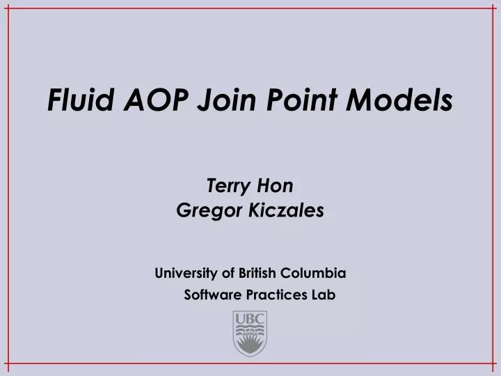 fluid aop join point models