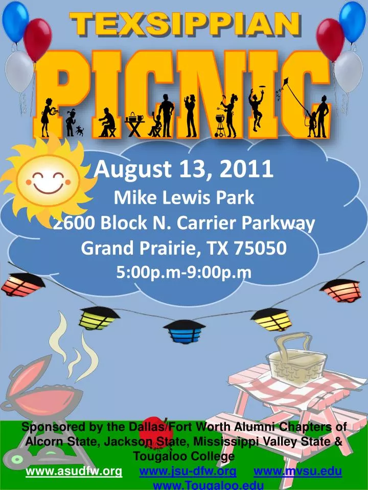 august 13 2011 mike lewis park 2600 block n carrier parkway grand prairie tx 75050 5 00p m 9 00p m
