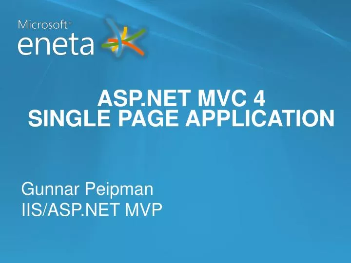 asp net mvc 4 single page application