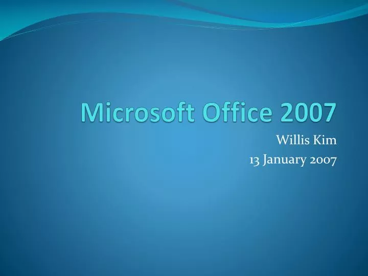 microsoft office 2007