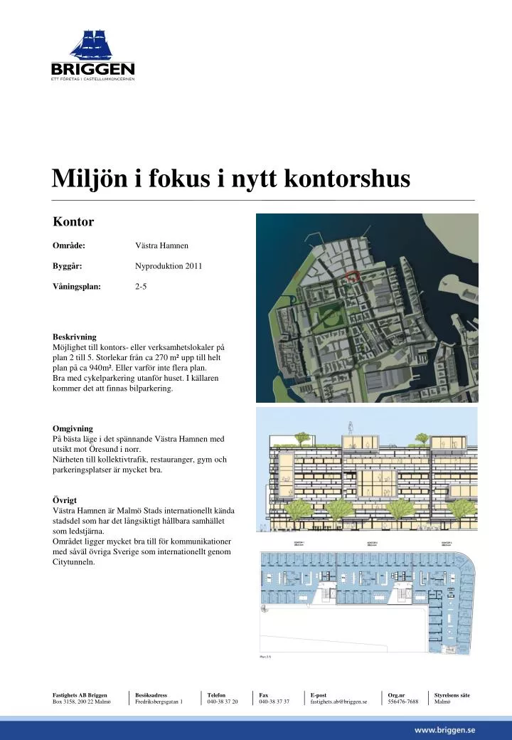 milj n i fokus i nytt kontorshus