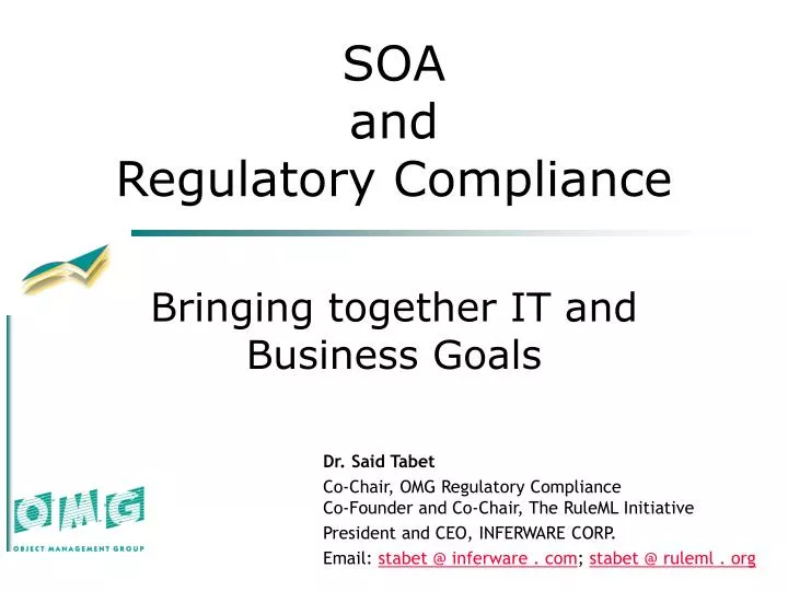 soa and regulatory compliance