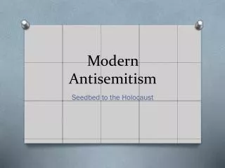 Modern Antisemitism