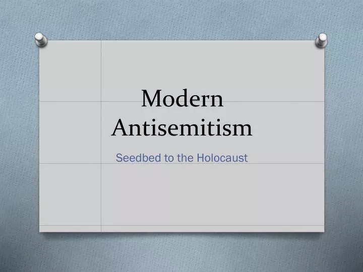 modern antisemitism
