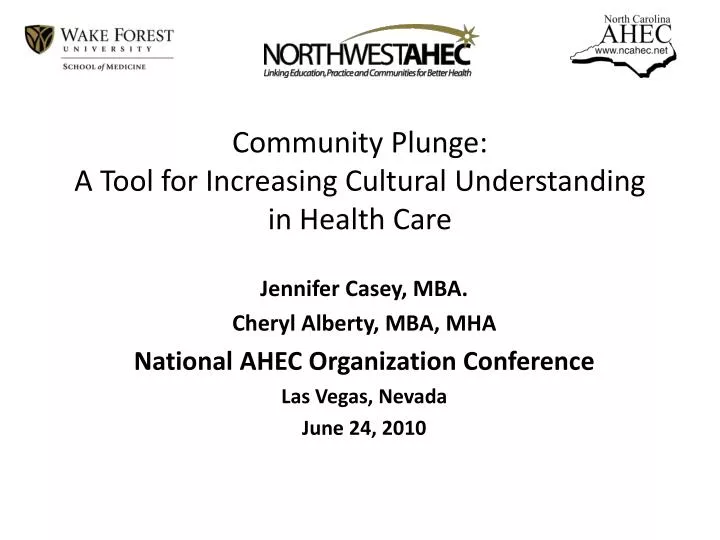 community plunge a tool for increasing cultural understanding in health care