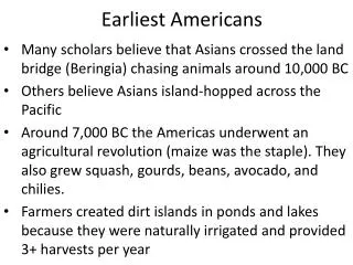 Earliest Americans