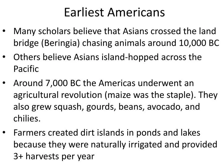 earliest americans