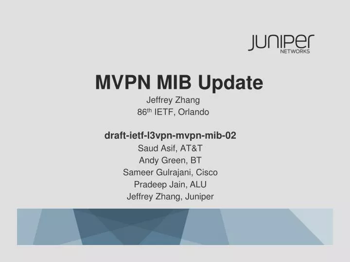 mvpn mib update