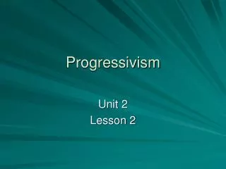 Progressivism