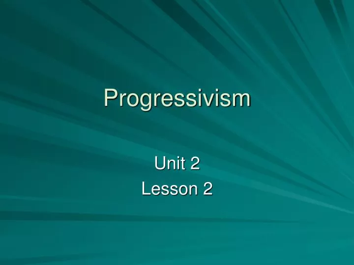 progressivism