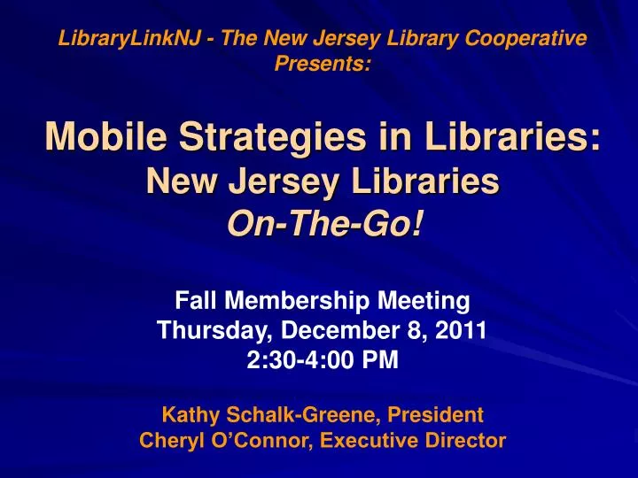 mobile strategies in libraries new jersey libraries on the go
