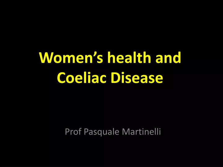 women s health and coeliac disease