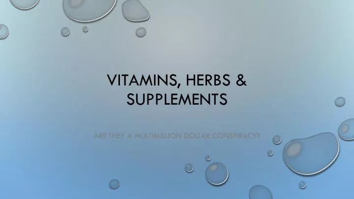 vitamins herbs supplements