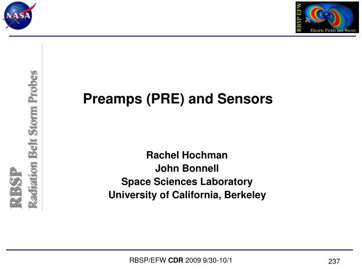 preamps pre and sensors