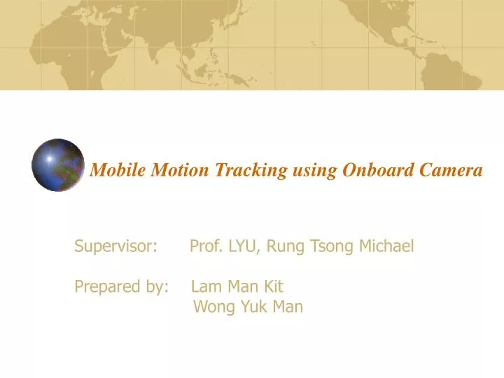 mobile motion tracking using onboard camera