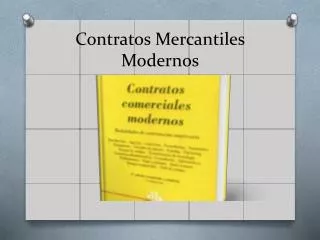 contratos mercantiles modernos