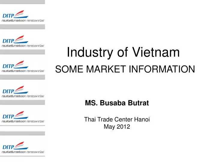 industry of vietnam some market information