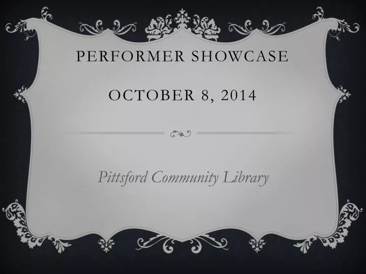 performer showcase october 8 2014