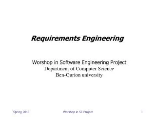 requirements engineering