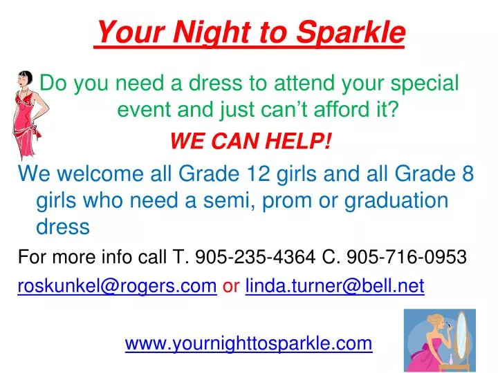 your night to sparkle