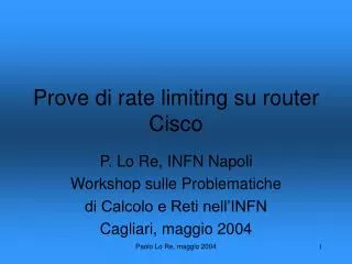 prove di rate limiting su router cisco