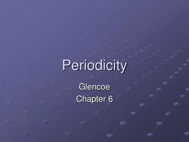 periodicity