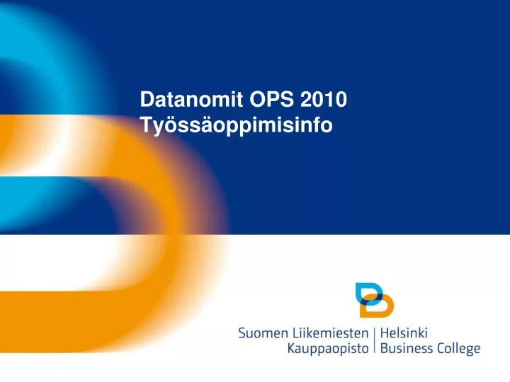 datanomit ops 2010 ty ss oppimisinfo