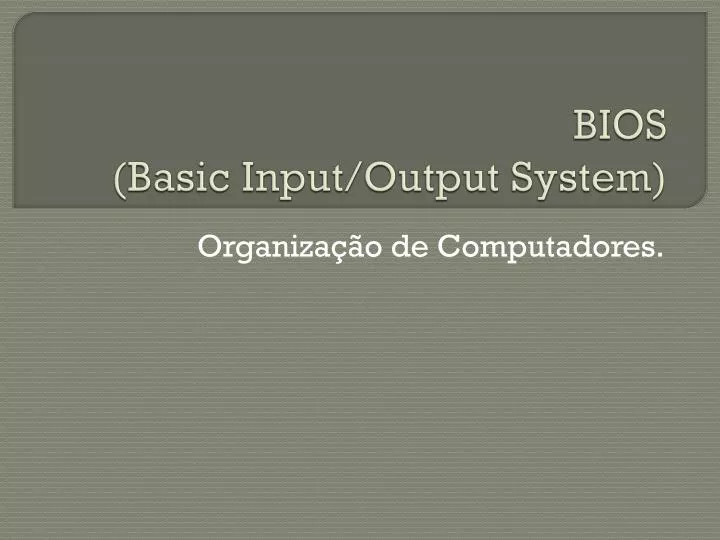 bios basic input output system