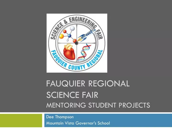 fauquier regional science fair mentoring student projects
