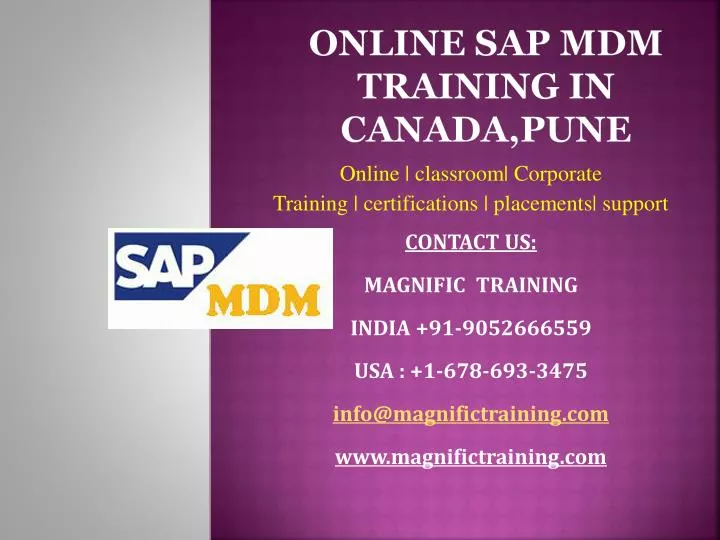 online sap mdm training in canada pune