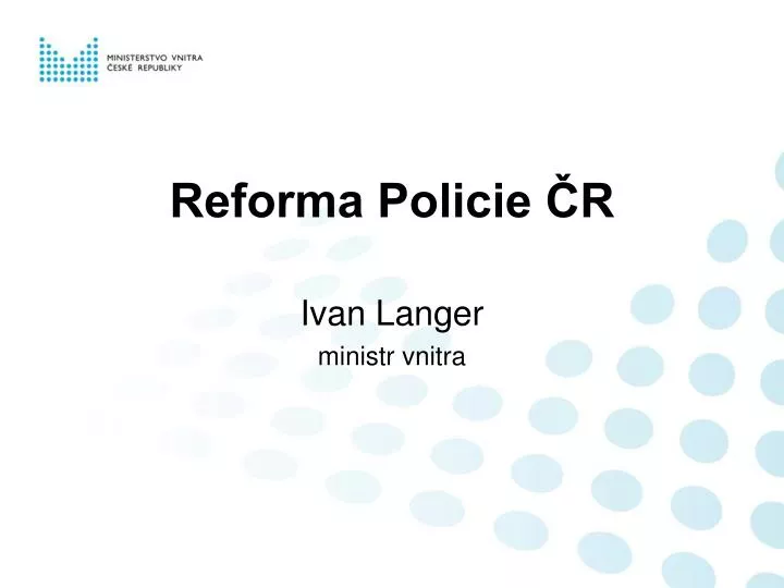 reforma policie r